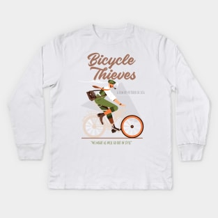 Bicycle Thieves - Alternative Movie Poster Kids Long Sleeve T-Shirt